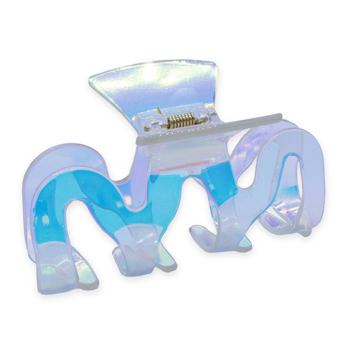 Medium Wavy Iridescent Claw Clip - MUDBUGSBTQ