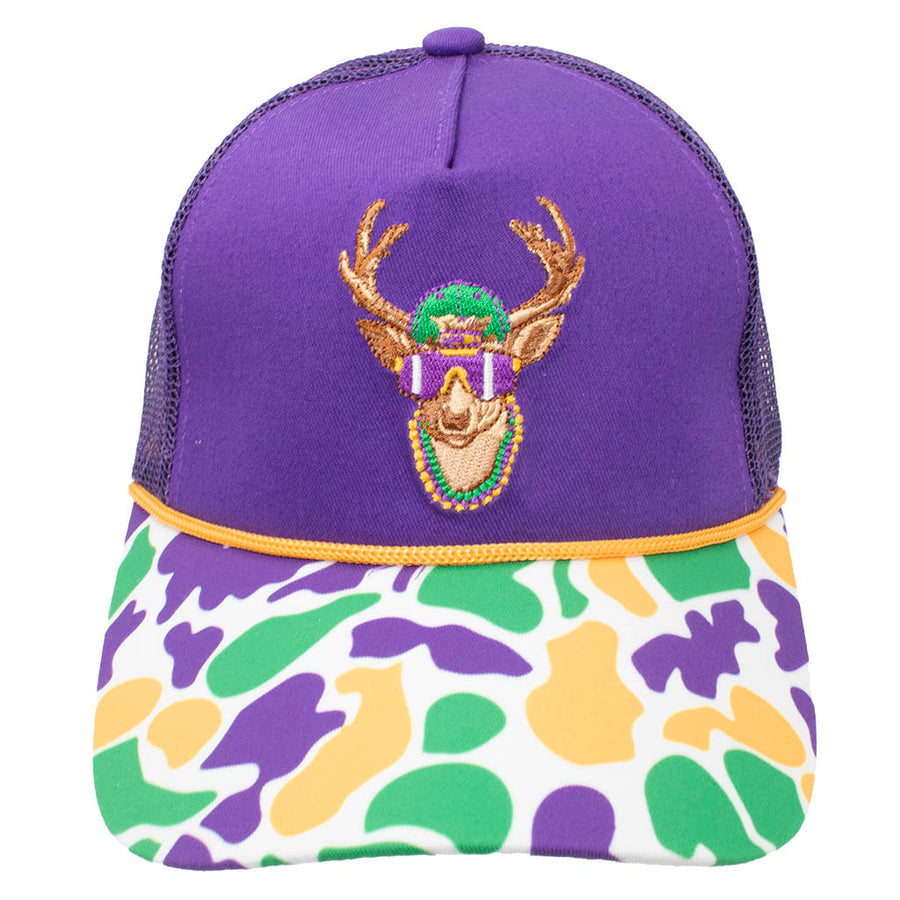 Boys Mardi Gras Camo Hat - MUDBUGSBTQ
