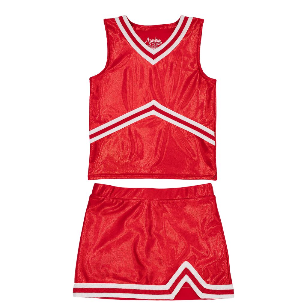 Azarhia Girls Red Cheer Outfit