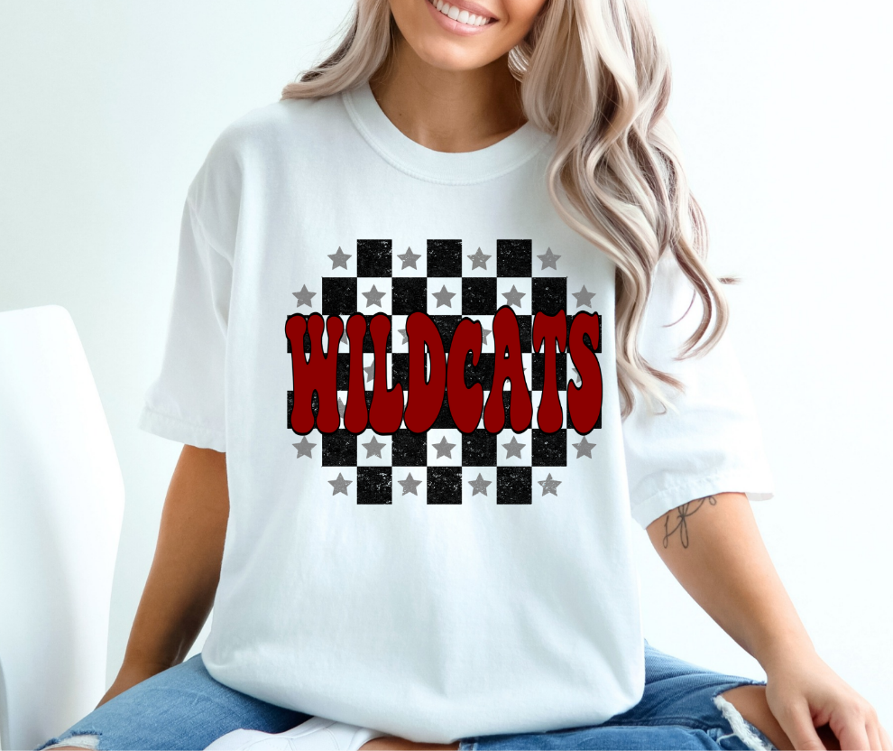 Wildcats Checkered Shirt - MUDBUGSBTQ