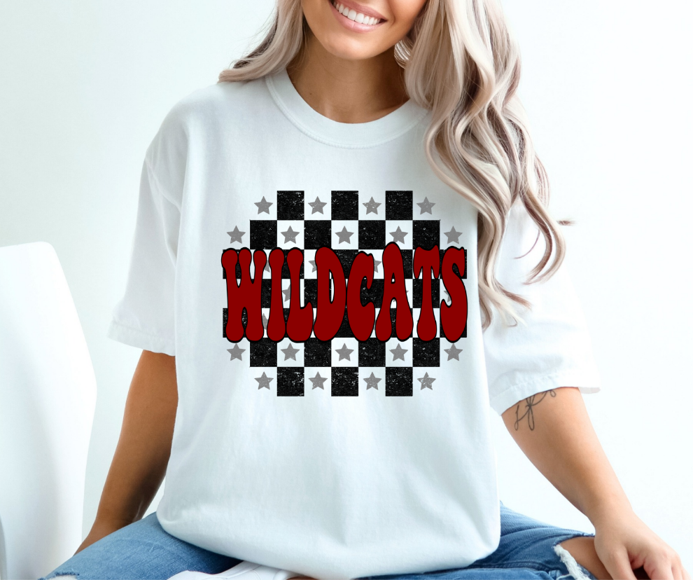 Wildcats Checkered Shirt - MUDBUGSBTQ