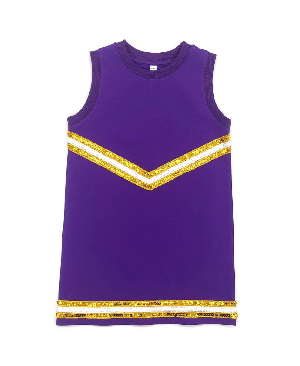 Purple & Gold Sequin Dress - MUDBUGSBTQ