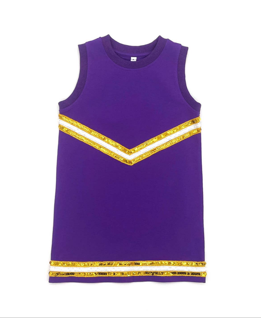 Purple & Gold Sequin Dress - MUDBUGSBTQ