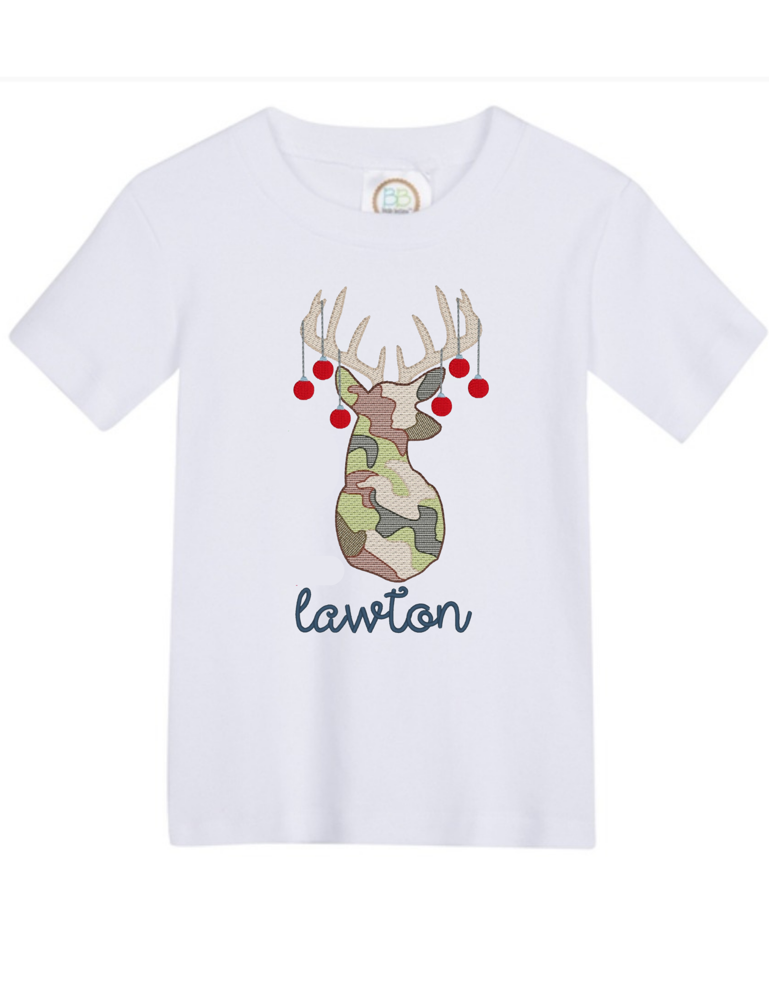 Christmas Deer Embroidery - MUDBUGSBTQ