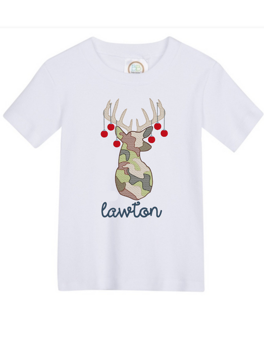 Christmas Deer Embroidery - MUDBUGSBTQ