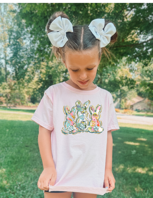 Watercolor Bunny Kids Tee - MUDBUGSBTQ