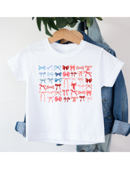 American Flag Bow Shirt - MUDBUGSBTQ