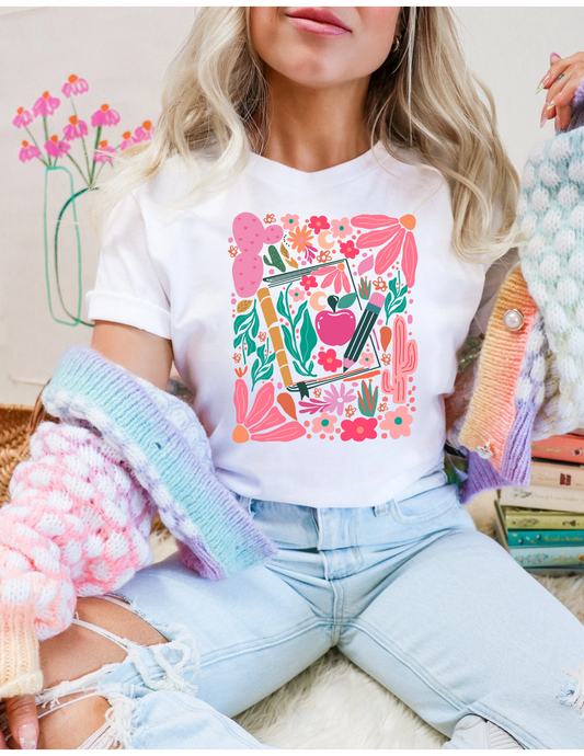 School Floral Tee - MUDBUGSBTQ