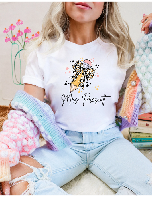 Personalized Pencil Tee - MUDBUGSBTQ