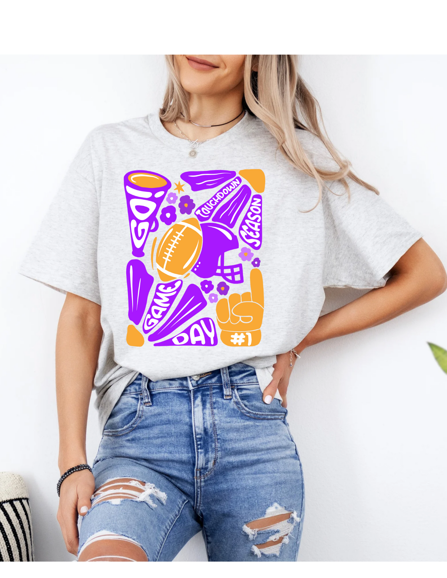 Purple & Gold Go Team Tee - MUDBUGSBTQ