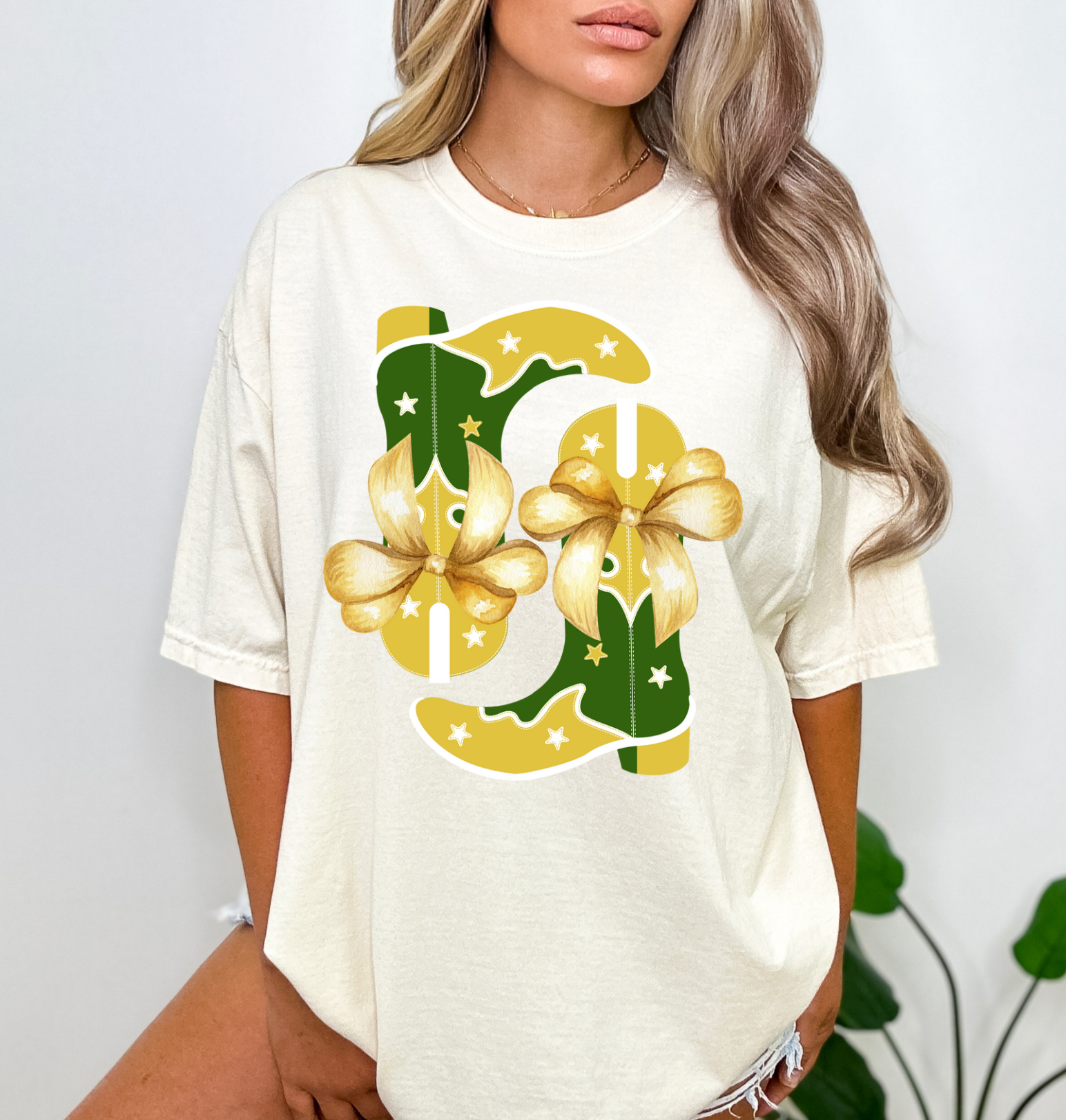 Green & Gold Boots Tee - MUDBUGSBTQ