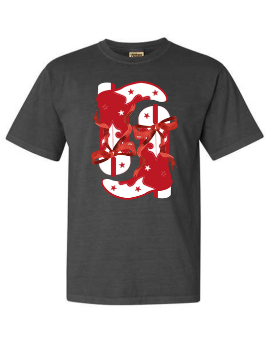 Red & White Boots Tee - MUDBUGSBTQ