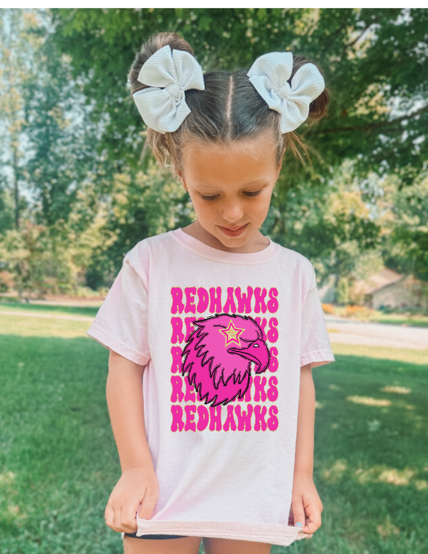 Pink Redhawks Tee - MUDBUGSBTQ