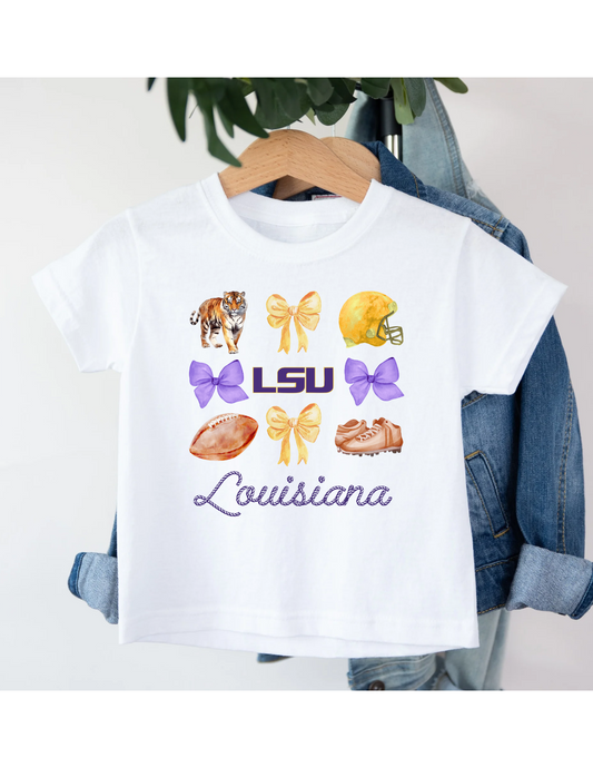 Louisiana & Bows Tee - MUDBUGSBTQ