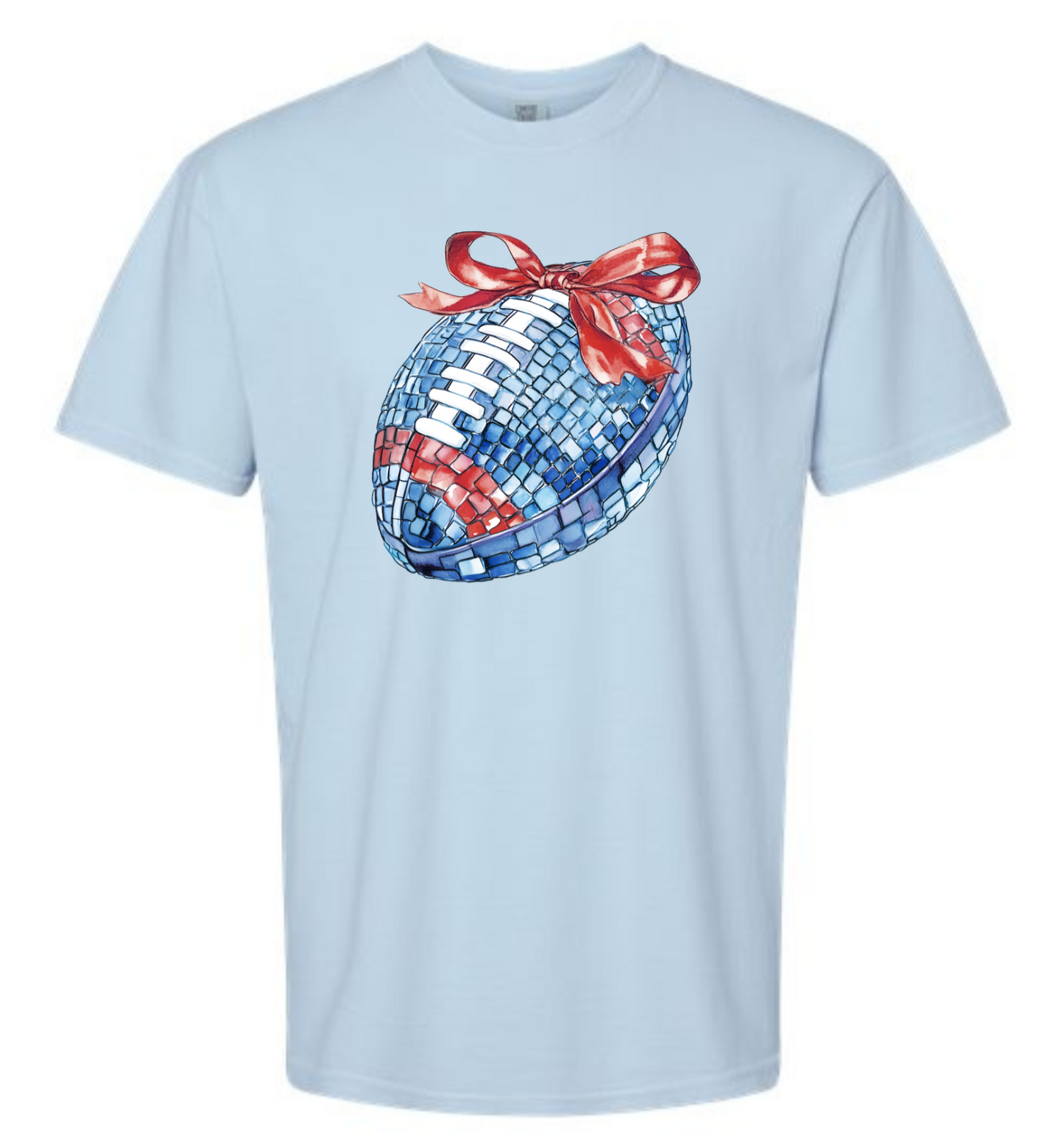 Blue & Red Football Tee - MUDBUGSBTQ