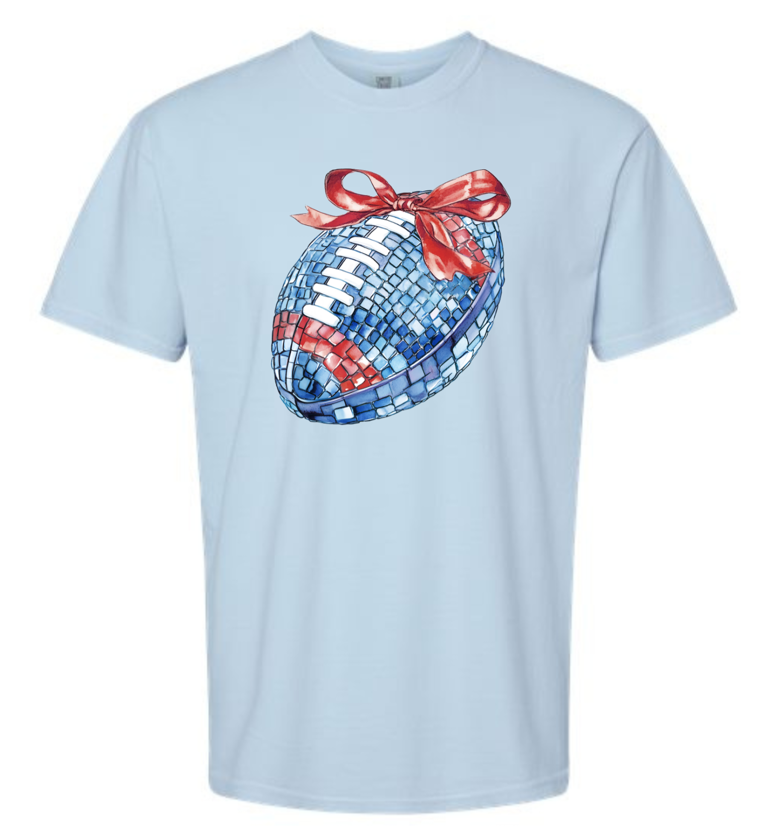 Blue & Red Football Tee - MUDBUGSBTQ
