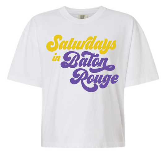 Saturdays in BR Boxy Tee - MUDBUGSBTQ