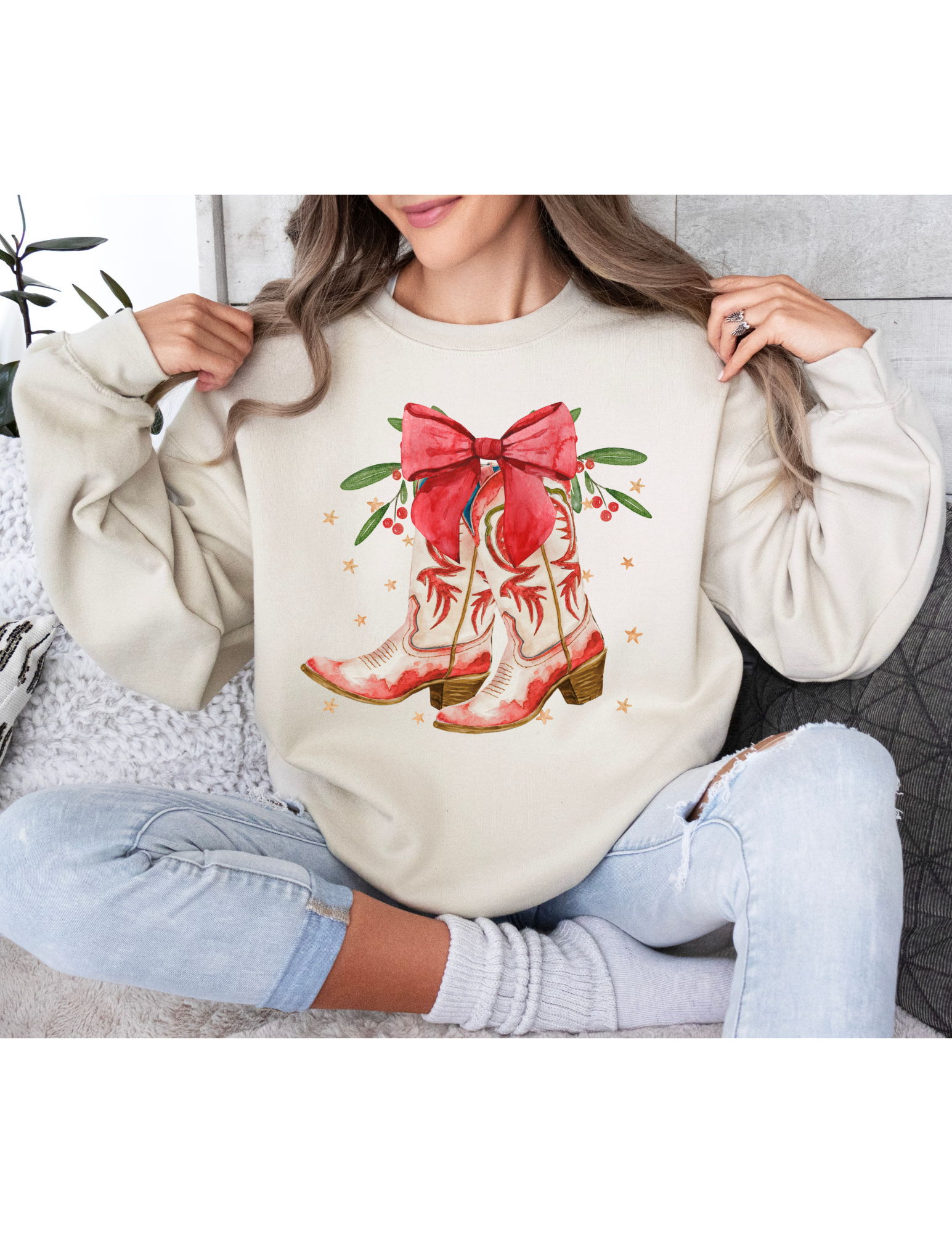 Western Christmas Sweatshirt - MUDBUGSBTQ