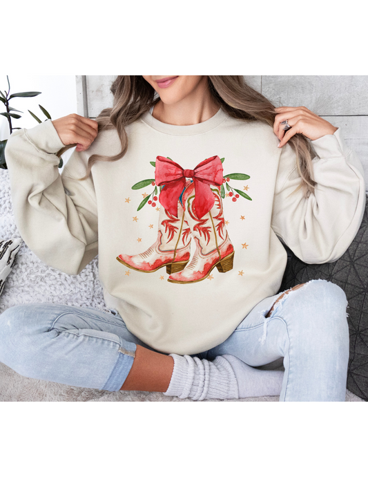 Western Christmas Sweatshirt - MUDBUGSBTQ