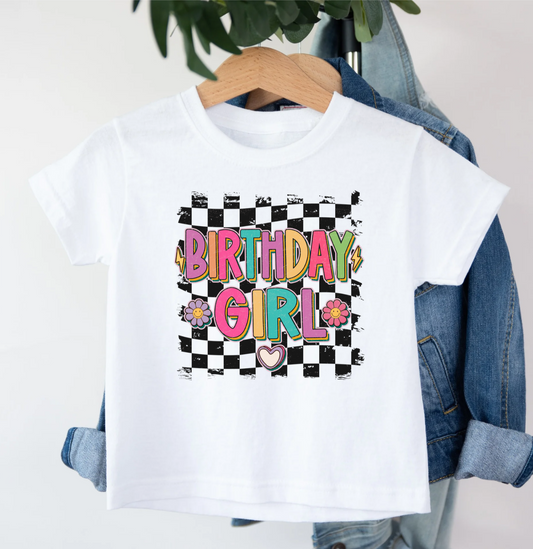 Checkered Birthday Girl - MUDBUGSBTQ