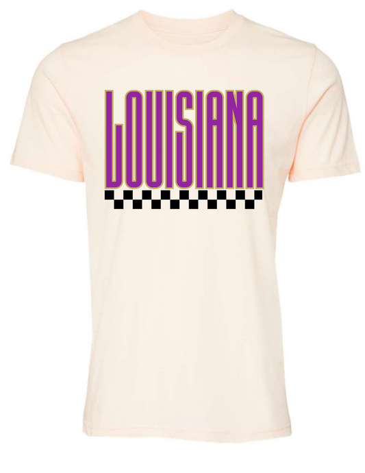 Louisiana Checkered Tee - MUDBUGSBTQ