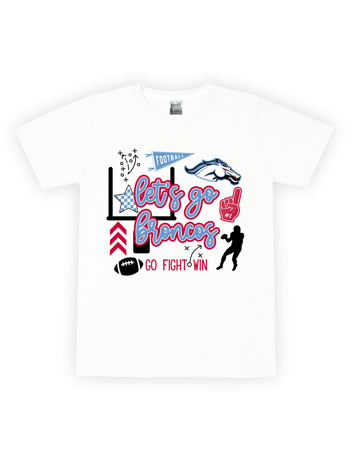 Boys Lets Go Broncos Tee - MUDBUGSBTQ
