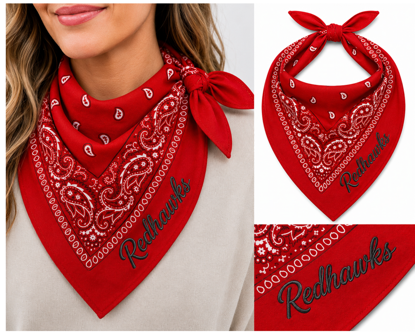 Redhawks Game Day Bandana
