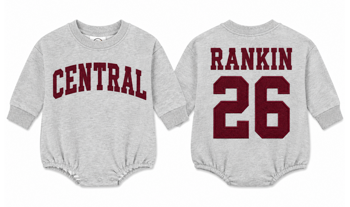Personalized Game Day Sweatshirt Bubble | Player Name & Number