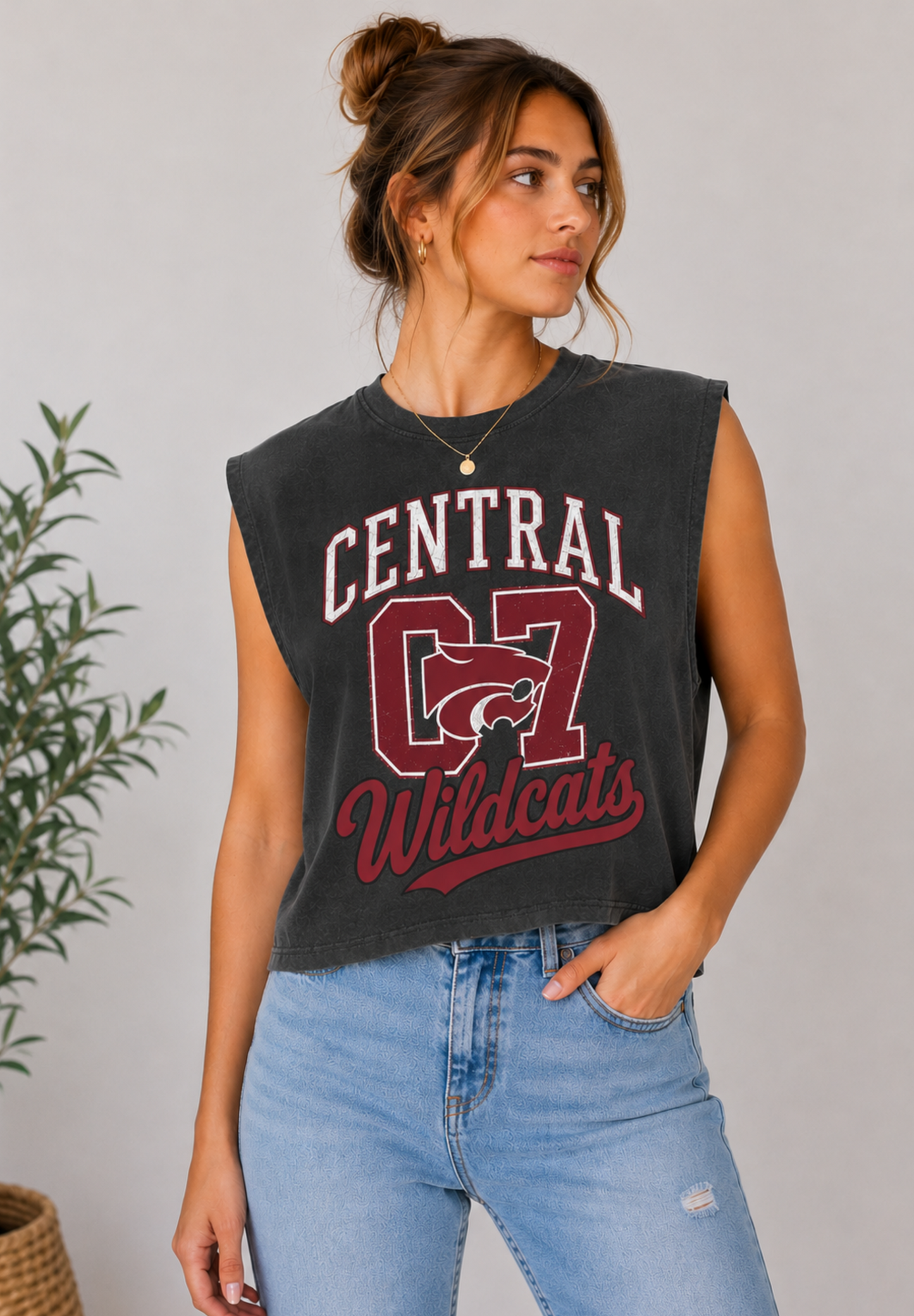 Central Wildcats Vintage Varsity Tank