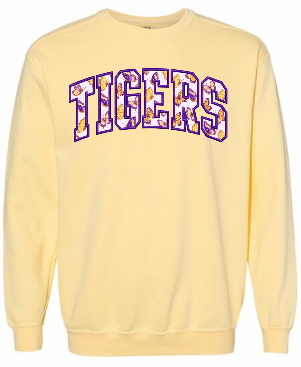 Tigers Butterfly Appliqué Sweatshirt