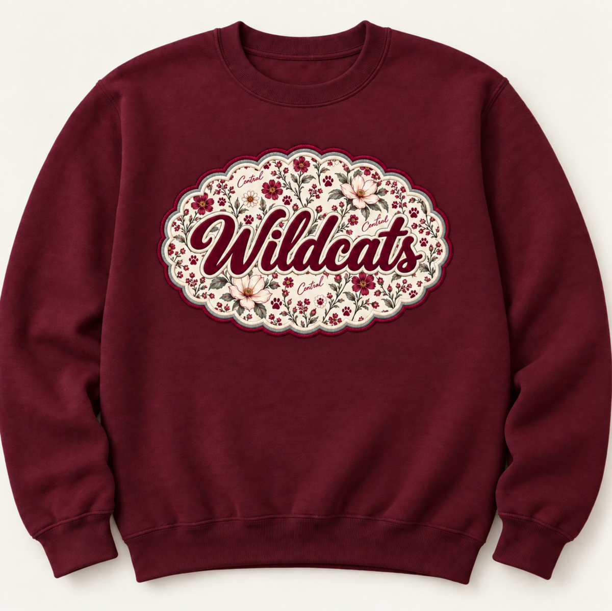 Central Botanical Scallop Appliqué Sweatshirt | Southern Spirit