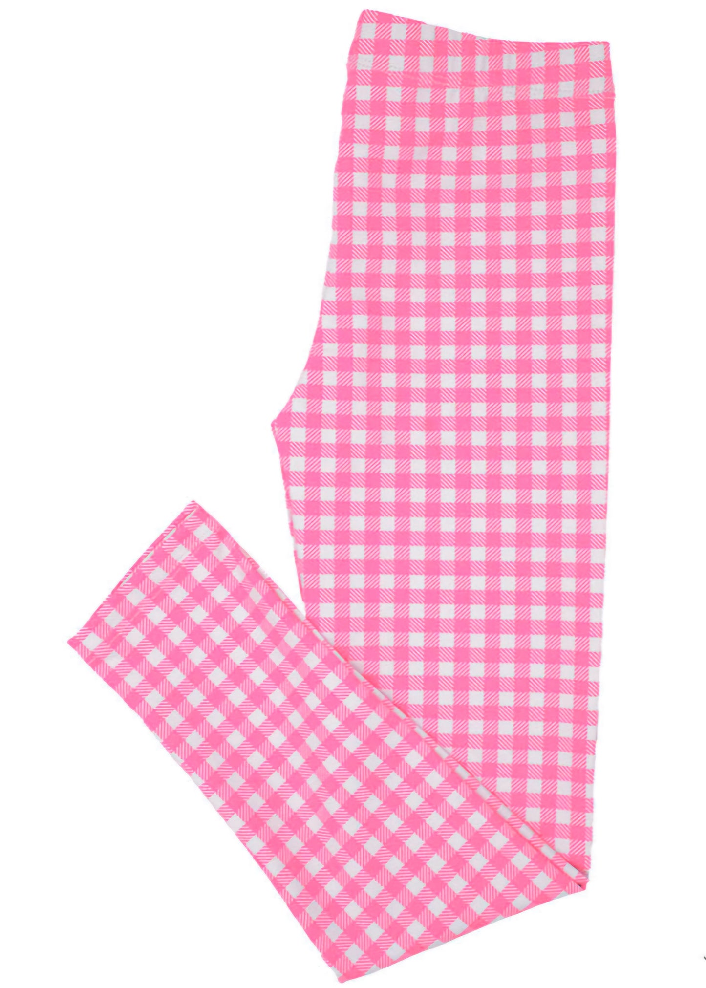 Pink Gingham Leggings