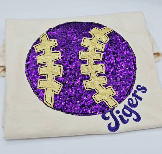 Tigers Baseball Applique Tee - MUDBUGSBTQ
