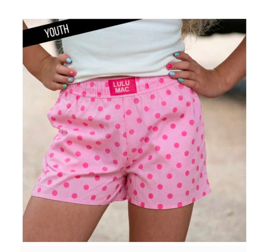 LULU MAC Pink Polka Dots Shorts