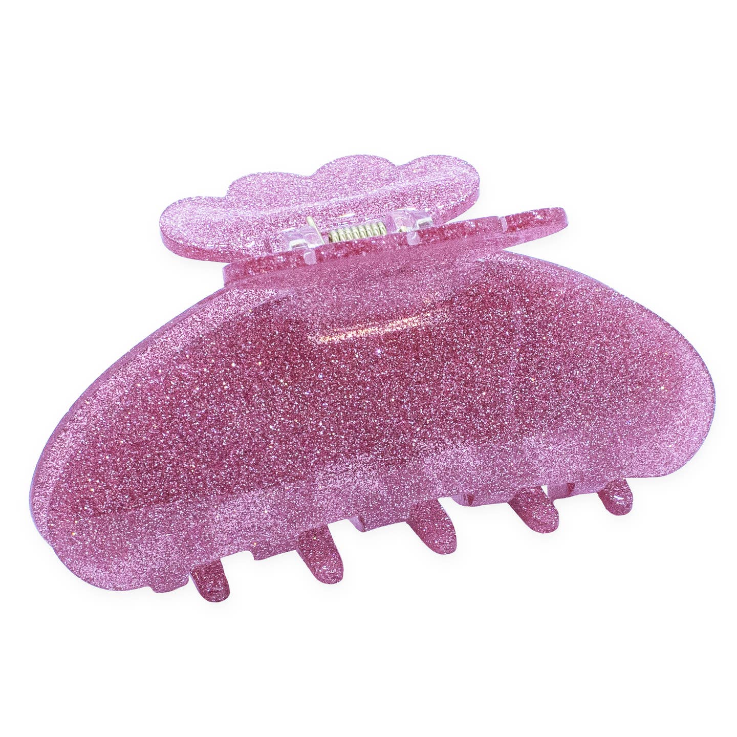 Round Pink Glitter Clip - MUDBUGSBTQ