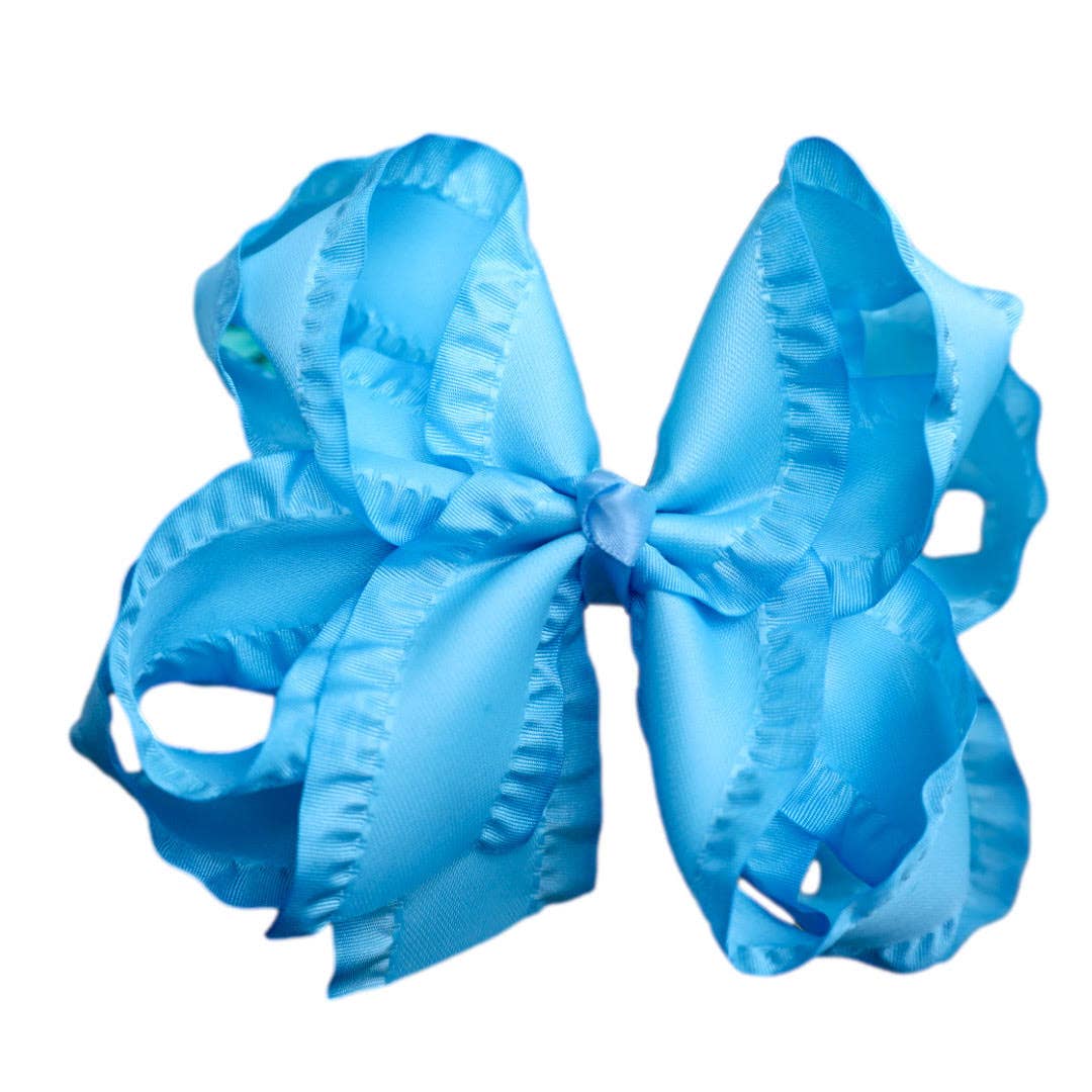 Double Ruffle Hair Bow - MUDBUGSBTQ