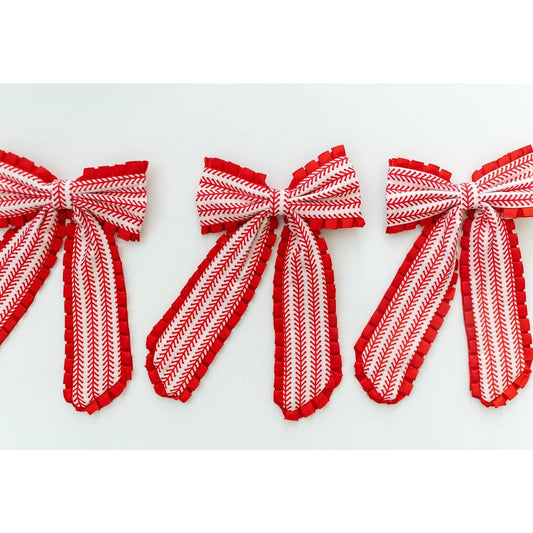 Baseball Ruffle Bow - MUDBUGSBTQ