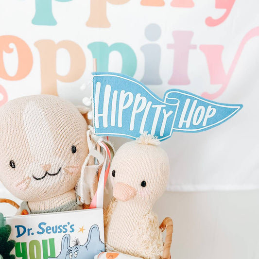 Blue Hippity Hop Pennant Flag - MUDBUGSBTQ