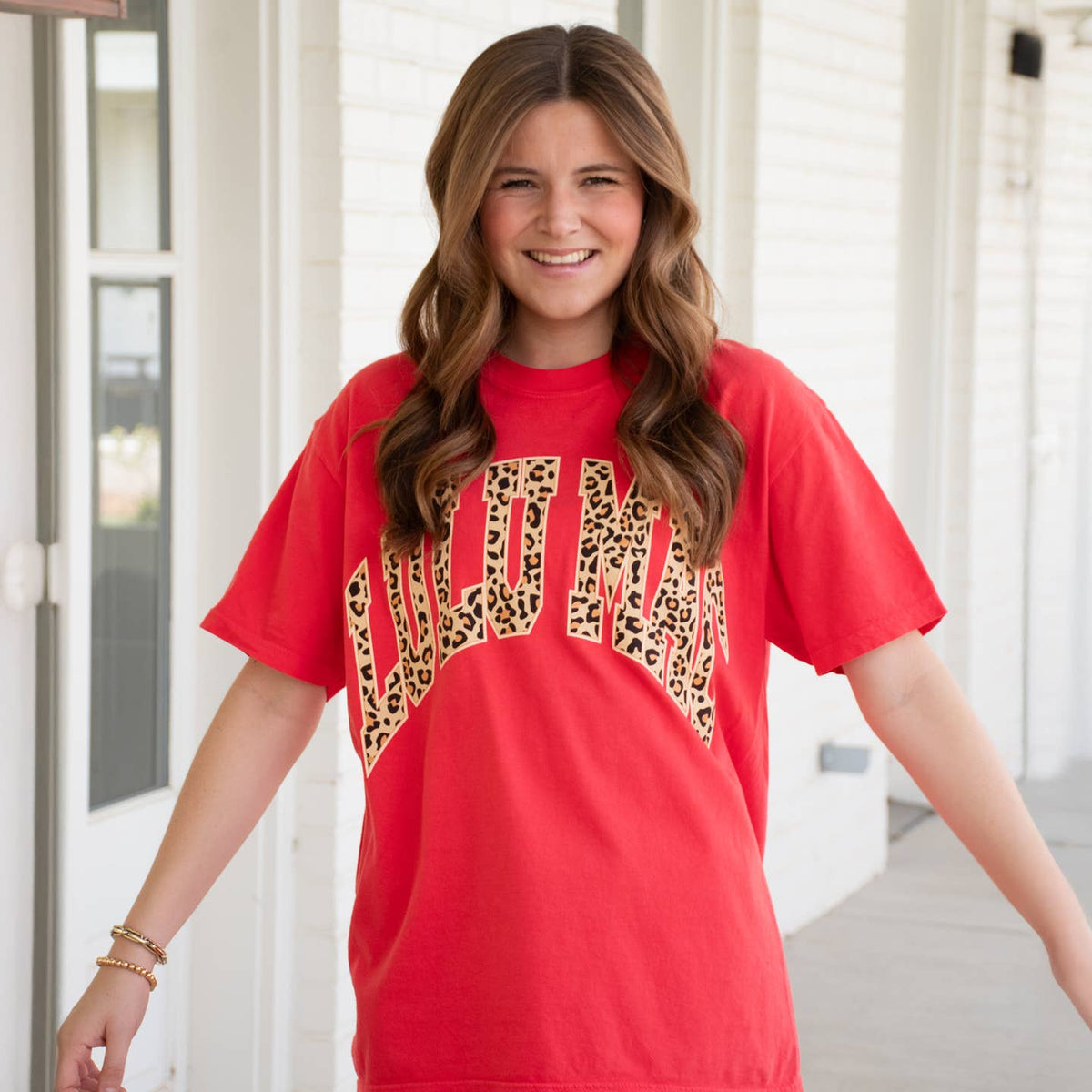 LULU MAC Leopard Red Tee