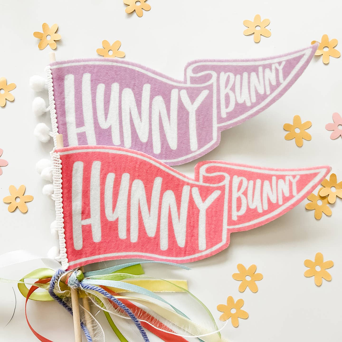 Purple Hunny Bunny Pennant Flag - MUDBUGSBTQ