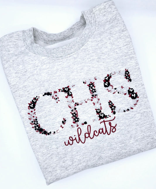 Custom Floral School Sweatshirt - MUDBUGSBTQ