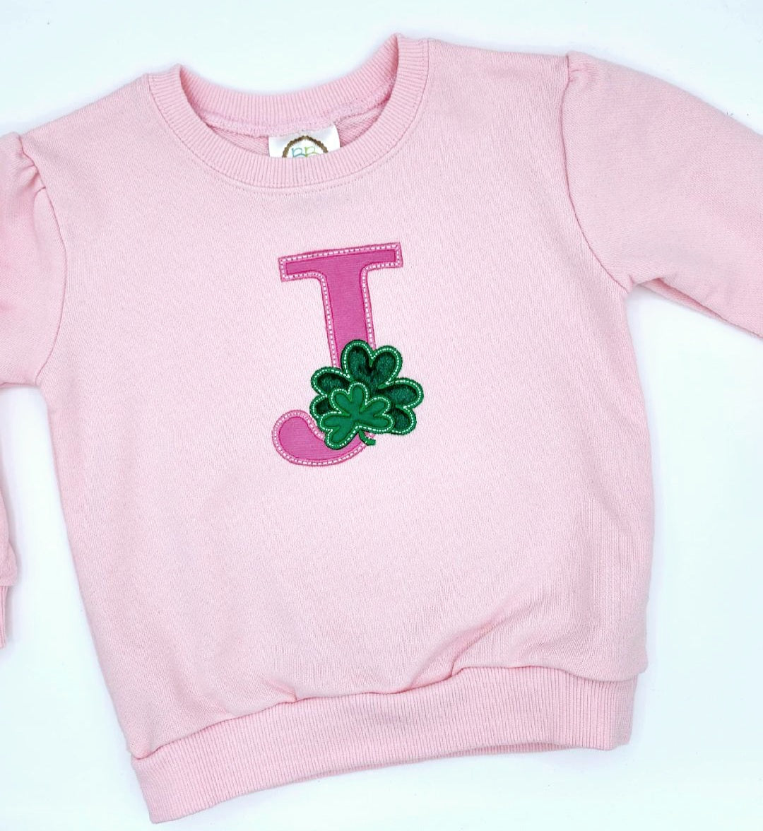 Clover Initial Applique - MUDBUGSBTQ