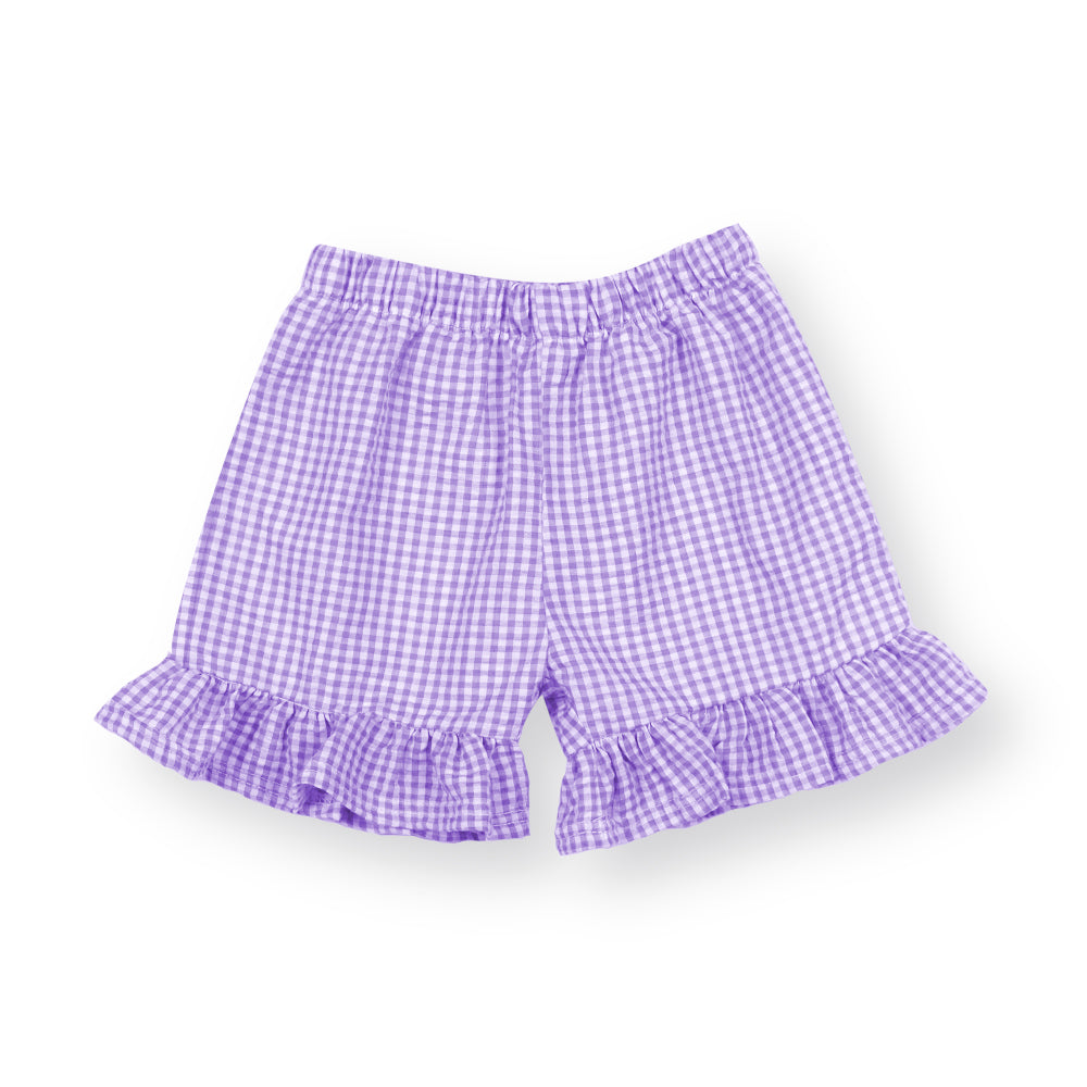 Purple Gingham Shorts - MUDBUGSBTQ