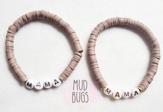 Mama Heishi Bracelet - Stacked Beaded Bracelet - Christmas Beaded Bracelet- Christmas Gift - MUDBUGSBTQ