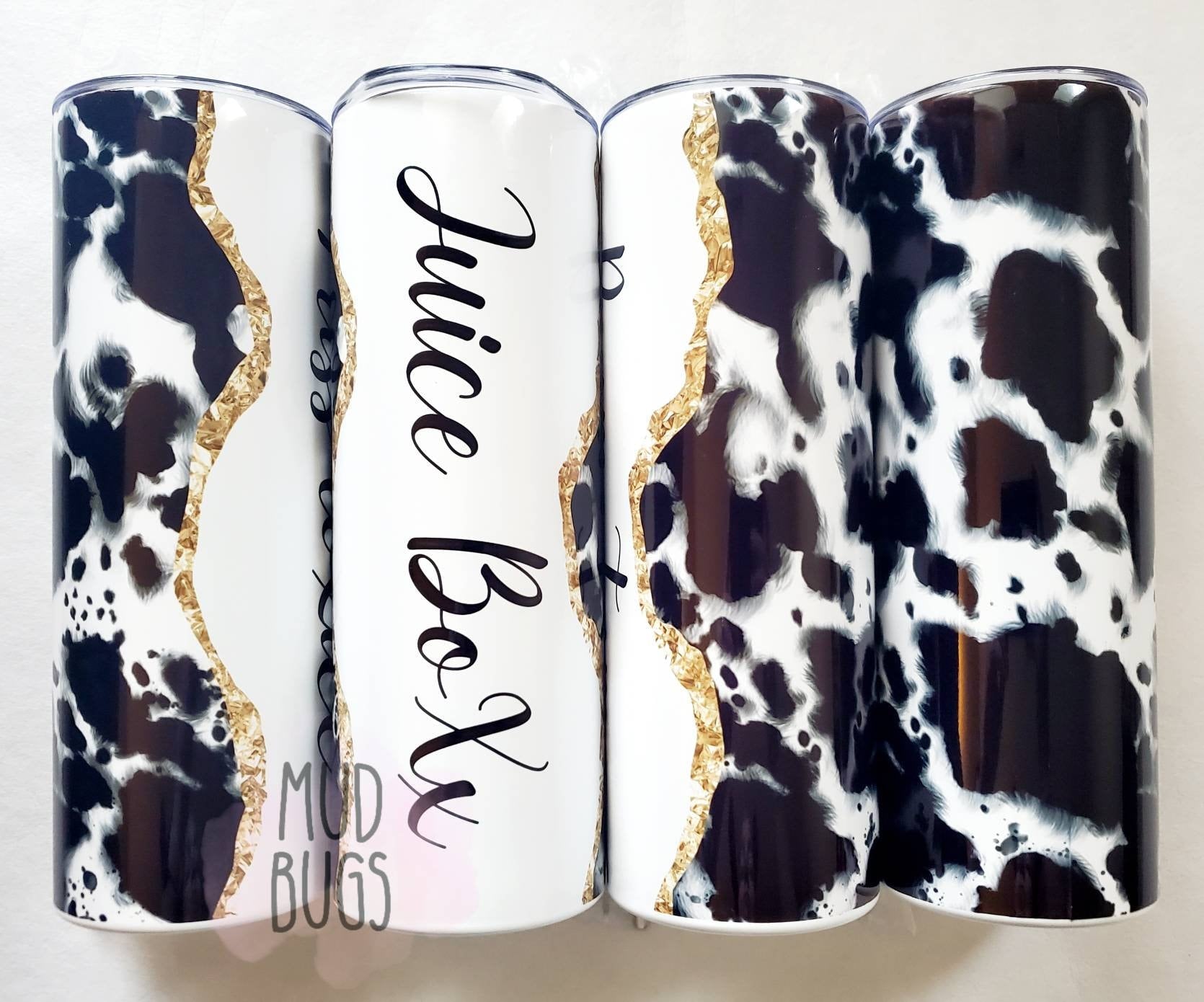 Cow Print Tumblers - MUDBUGSBTQ