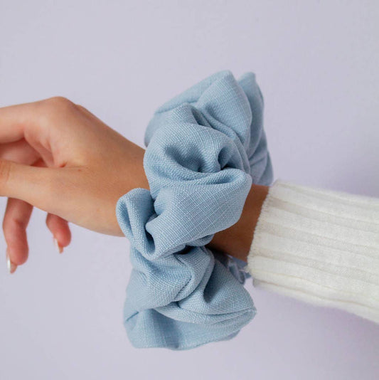 Andi Jumbo Powder Blue Scrunchie