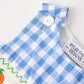 Boys Blue Fall Smocked Romper - MUDBUGSBTQ