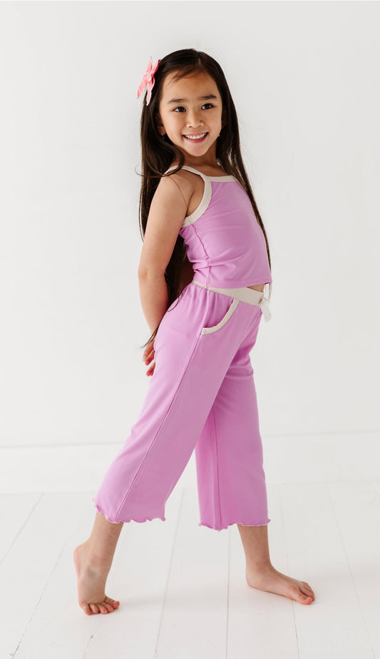 Lavendar Tank + Wide Leg Ribbed Set - MUDBUGSBTQ