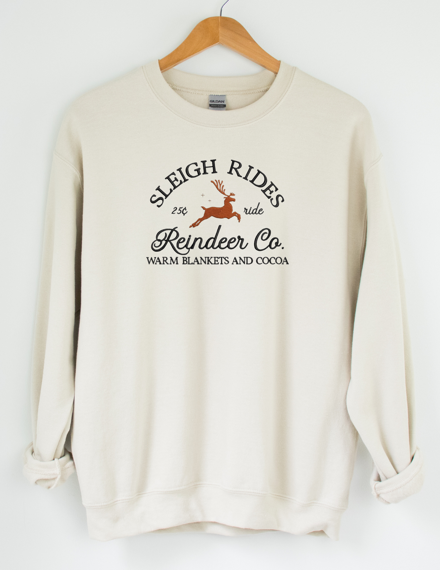 Sleigh Rides Embroidered Sweatshirt - MUDBUGSBTQ