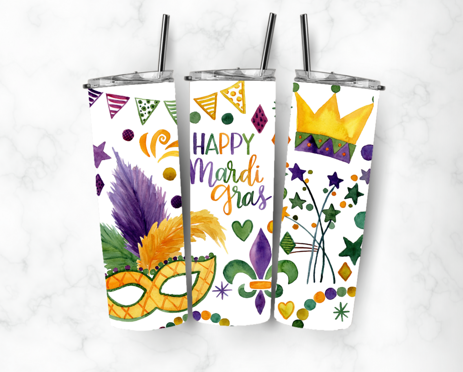 Mardi Gras Tumbler - MUDBUGSBTQ